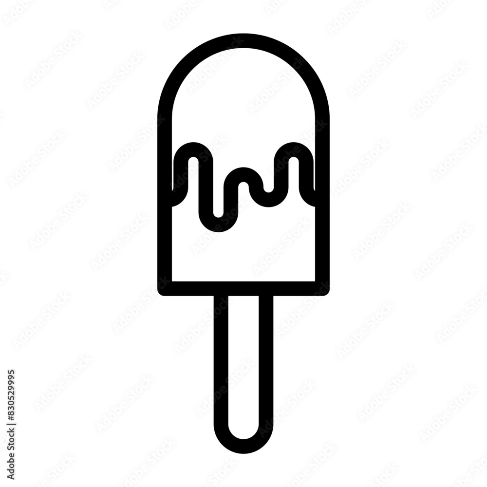 popsicle icon in line style. Vector illustration popsicle icon in line style. Vector illustration