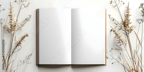 Minimalist Hardcover Book Mockup Design Ideal for Displaying Book Covers. Concept Book Design, Mockup, Hardcover, Minimalist, Display photo