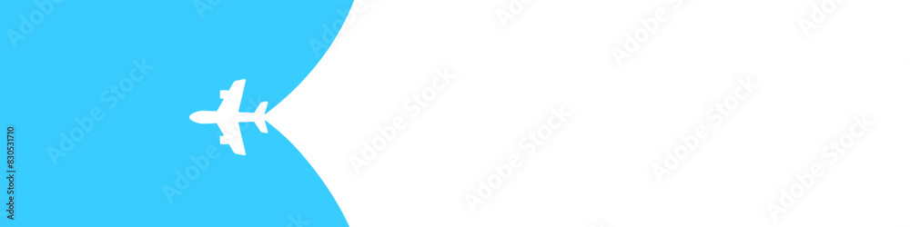 Obraz premium Plane banner template. Airplane concept background.