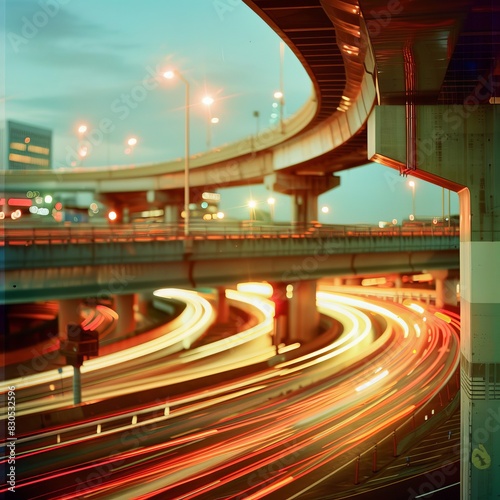 Highway overpass motion blur