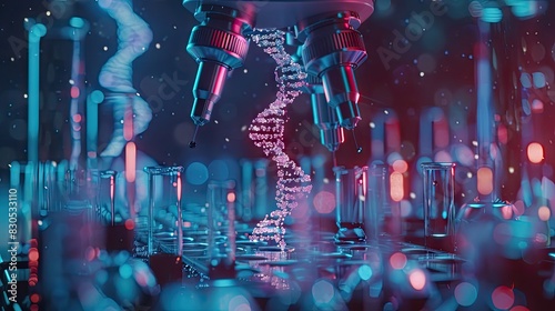 Biomedical research in biotechnology lab