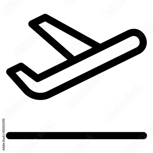 take off line icon vector illustration  isolated on white background