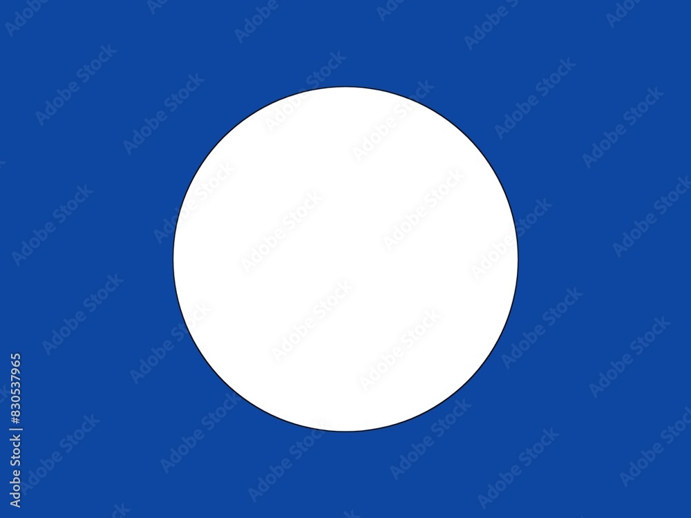 Fototapeta premium White oval on blue background, perfect for banner design