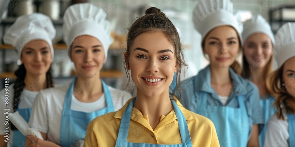A group of beautiful, happy, cleaning ladies and gentlemen or varying ages in a beautiful, clean, organized home. Generative AI. A group of beautiful, happy, cleaning ladies and gentlemen or varying ages in a beautiful, clean, organized home. Generative AI.