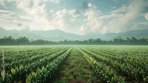 A lovely corn field plantation photo