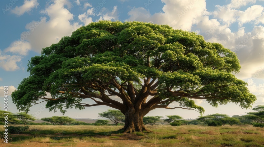 Fototapeta premium Samanca Saman tree identified as Rain tree by Merr