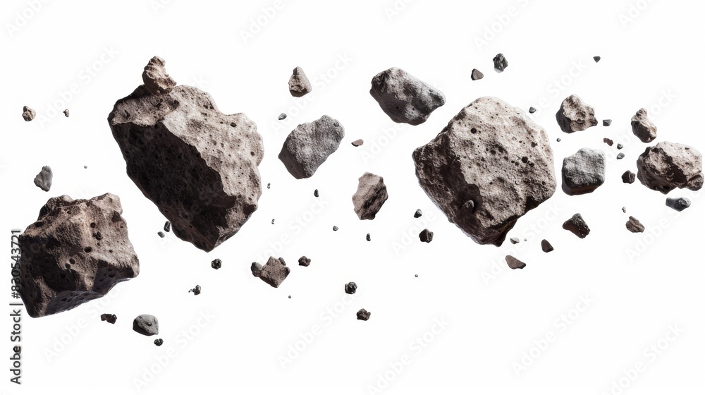 Floating Space Rocks, Generative AI Floating Space Rocks, Generative AI