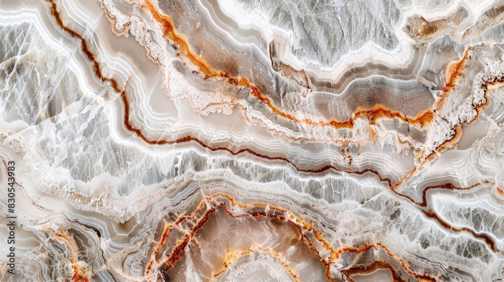 Fototapeta premium Texture of white marble with a natural pattern as a background