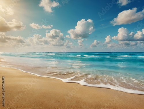 beach with clouds