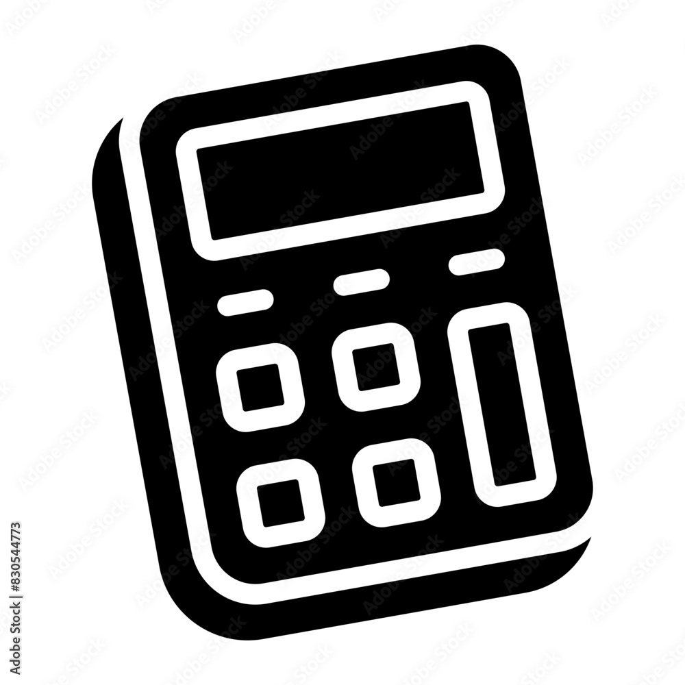 calculator device glyph icon