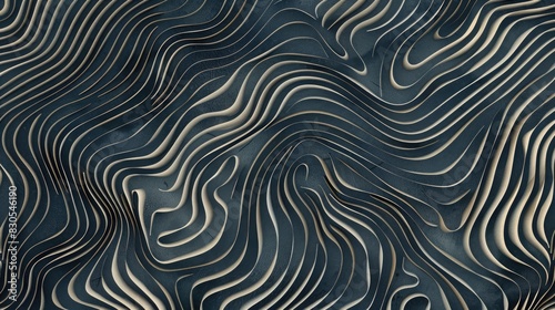 Stylish contemporary texture featuring a seamless organic maze pattern abstract ripples and trendy shapes photo