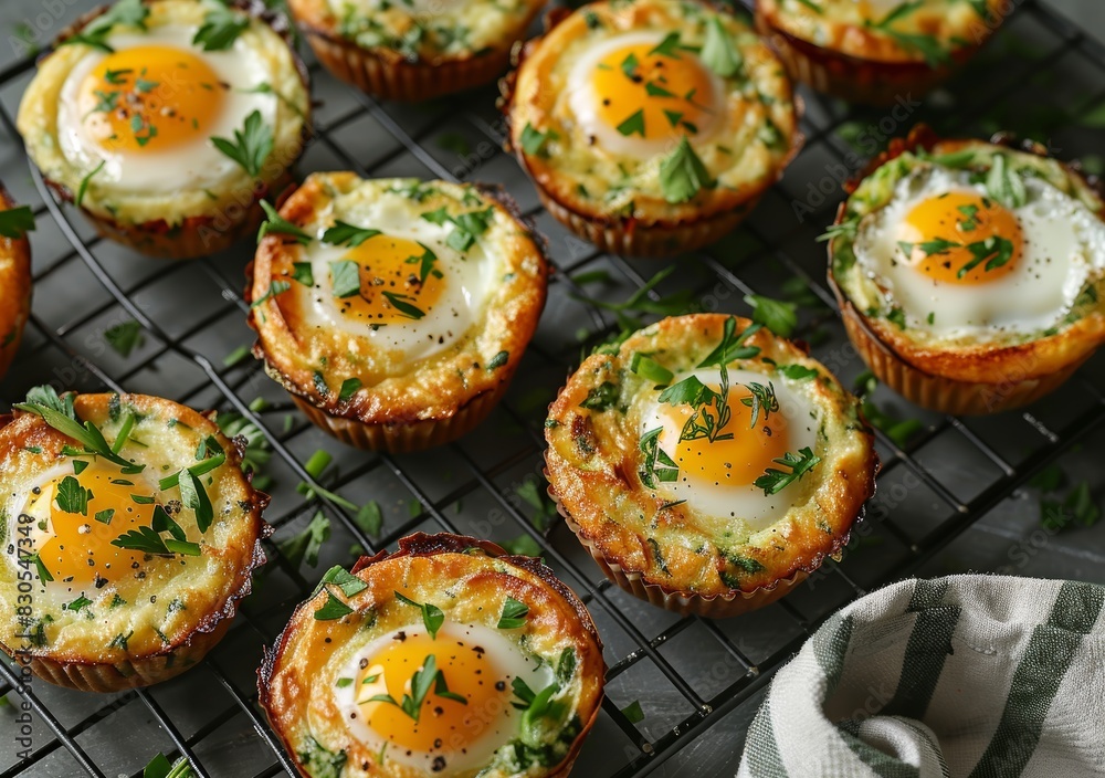 Delicious Breakfast Spread with Fresh Zucchini Muffins Generative AI