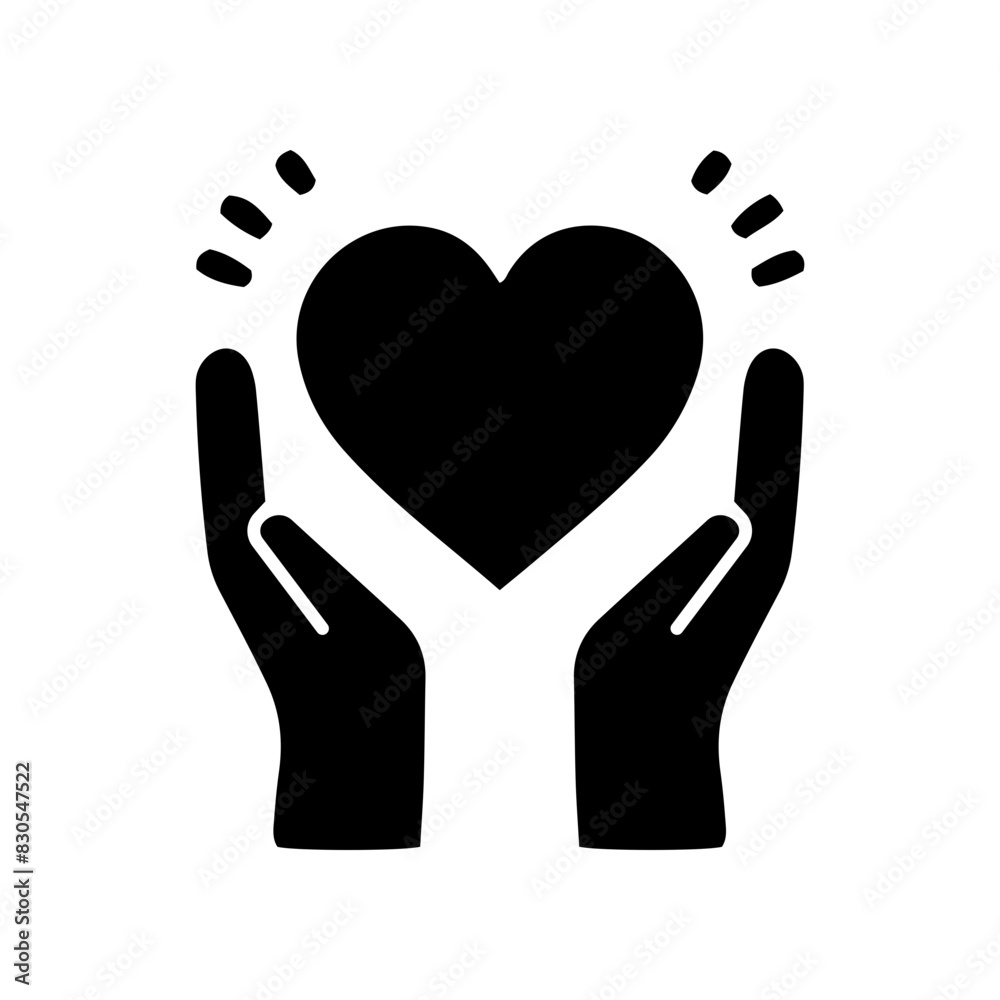 Obraz premium Beautiful Awareness Ribbon silhouette vector. Simple graphic design.