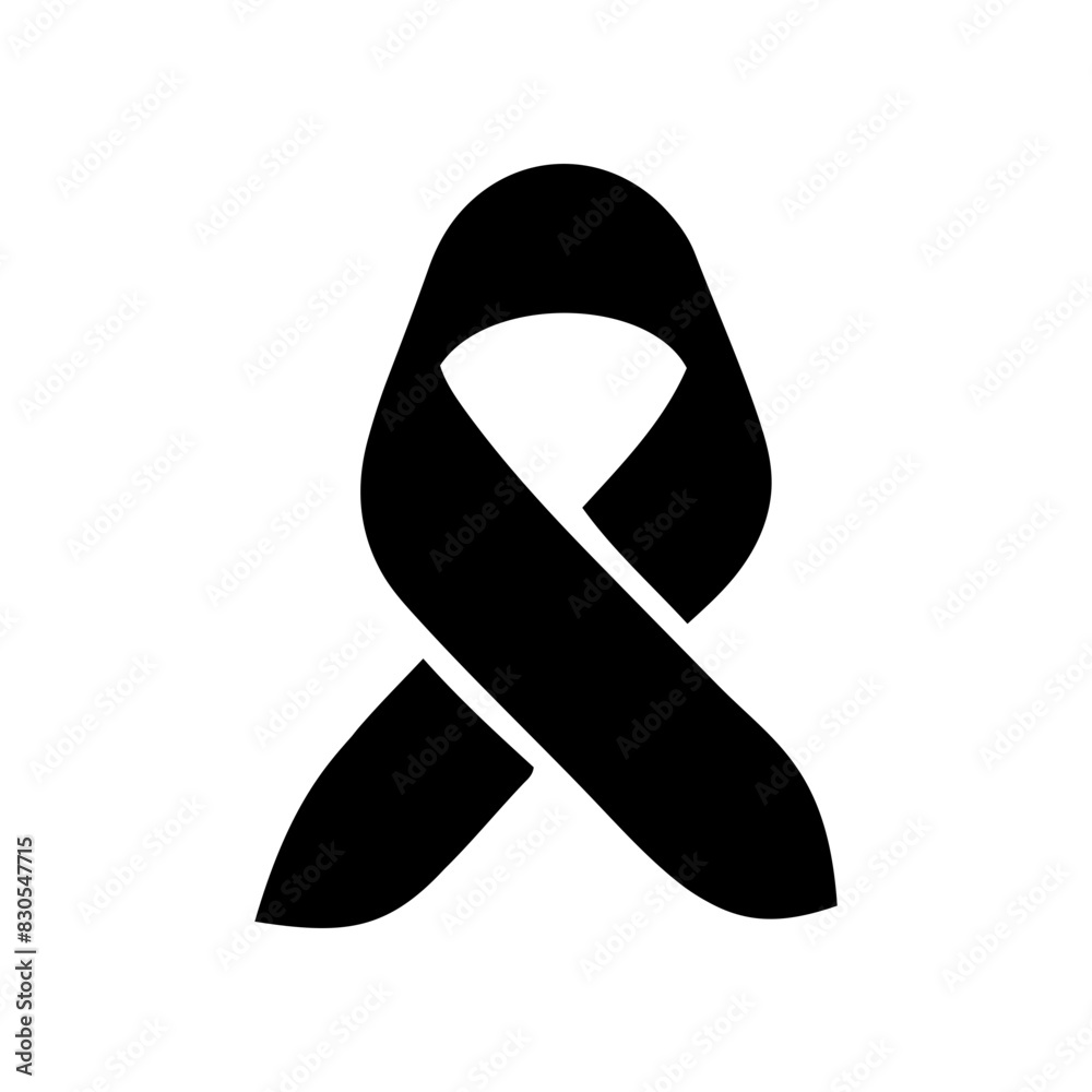 Beautiful Awareness Ribbon silhouette vector. Simple graphic design. Beautiful Awareness Ribbon silhouette vector. Simple graphic design.