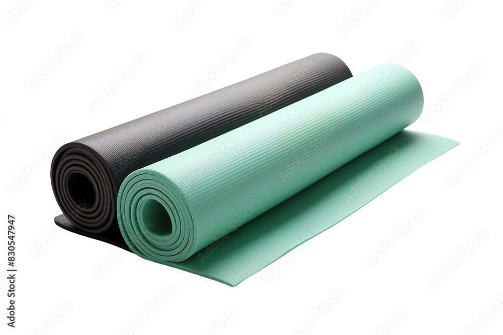 The Serene Spiral of Yoga: A Rolled Up Mat on White on White or PNG Transparent Background. The Serene Spiral of Yoga: A Rolled Up Mat on White on White or PNG Transparent Background.