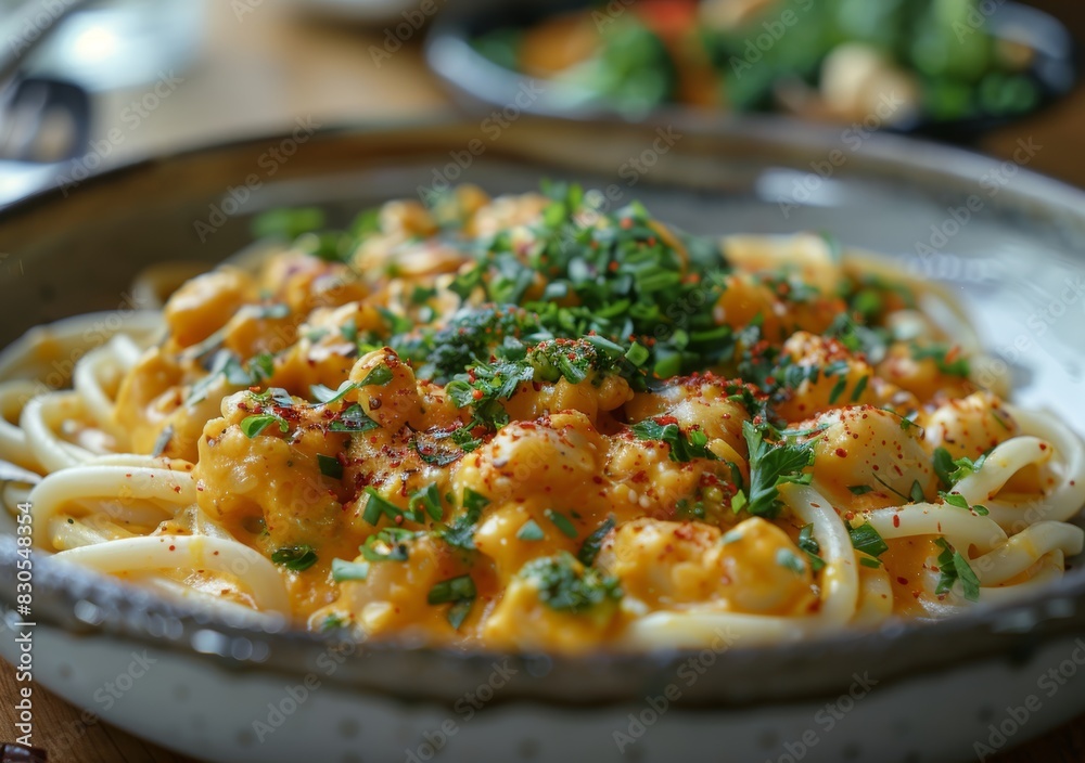 Vegan Curry Pasta Delight for a Healthy Meal Generative AI Vegan Curry Pasta Delight for a Healthy Meal Generative AI