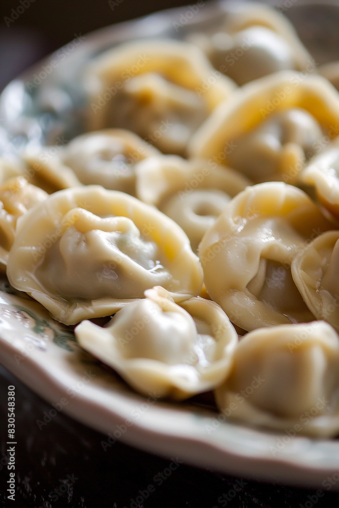 Polish pierogi of various kinds. AI generative. Polish pierogi of various kinds. AI generative.