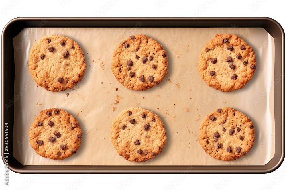 A Delicious Symphony: Chocolate Chip Cookies in Harmony on White or PNG Transparent Background. A Delicious Symphony: Chocolate Chip Cookies in Harmony on White or PNG Transparent Background.