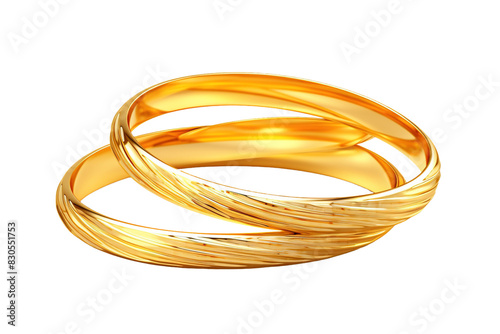 Dance of the Golden Rings on White or PNG Transparent Background.