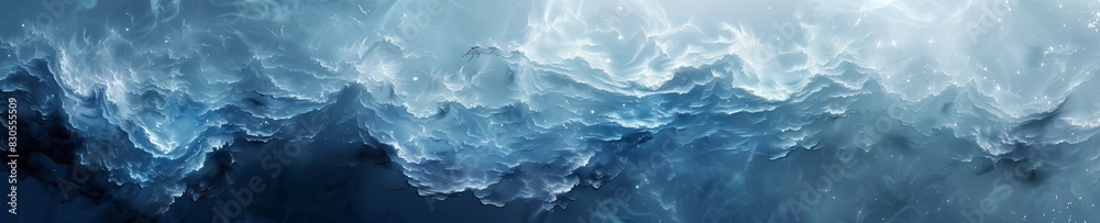 Fototapeta premium Frozen Ocean Waves Abstract Background