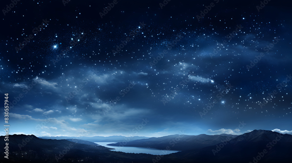 Digital dark blue sky nebula abstract graphic poster background Digital dark blue sky nebula abstract graphic poster background