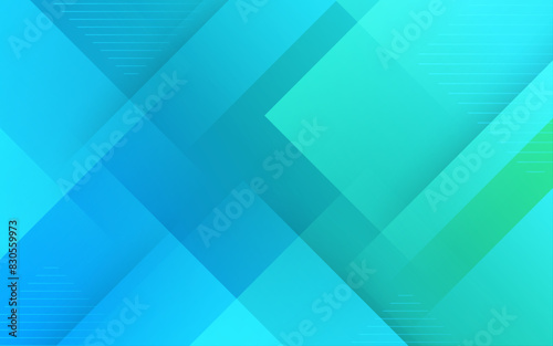 Green and blue abstract background. Full color. Gradatios. Shape pattern. Trendy. Memphis