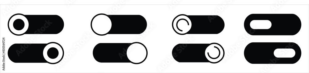 On off power button. off icon. Press start button sign isolated on ...