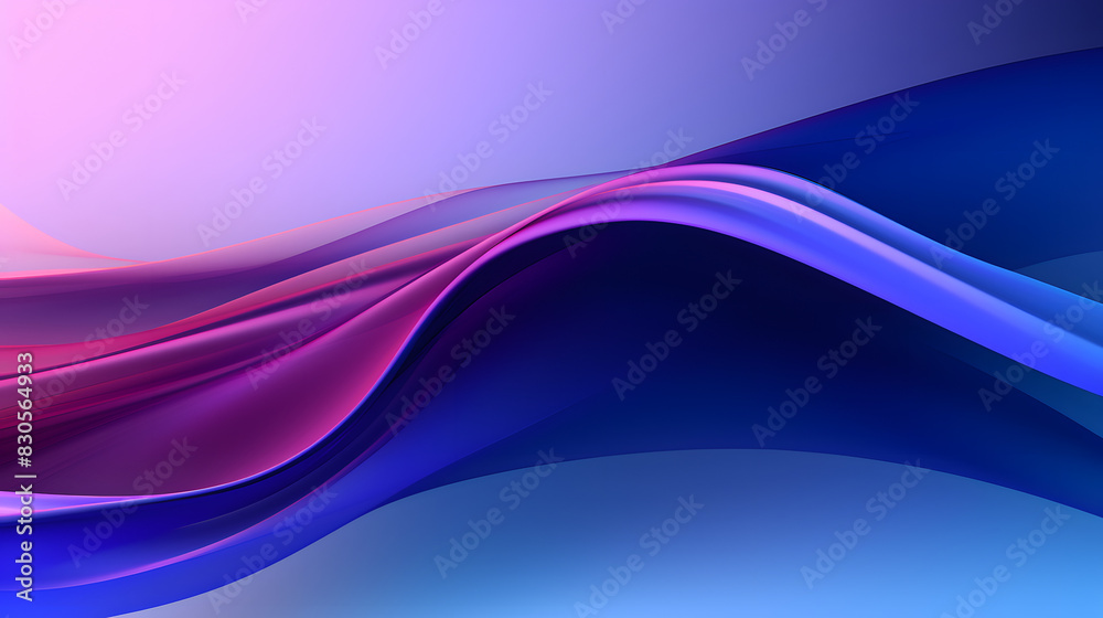 Obraz premium Digital purple blue wavy gradient curve abstract graphic poster PPT background