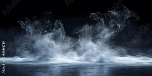 Ethereal mist swirling in a dark and light dance.