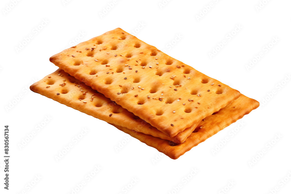 Symphony of Crunch: A Duet of Crackers on White or PNG Transparent Background. Symphony of Crunch: A Duet of Crackers on White or PNG Transparent Background.