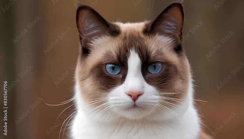 close up of a snowshoe cat