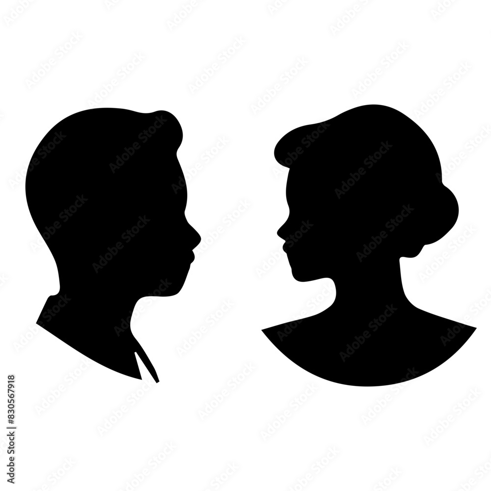 user heads vector design logo silhouette