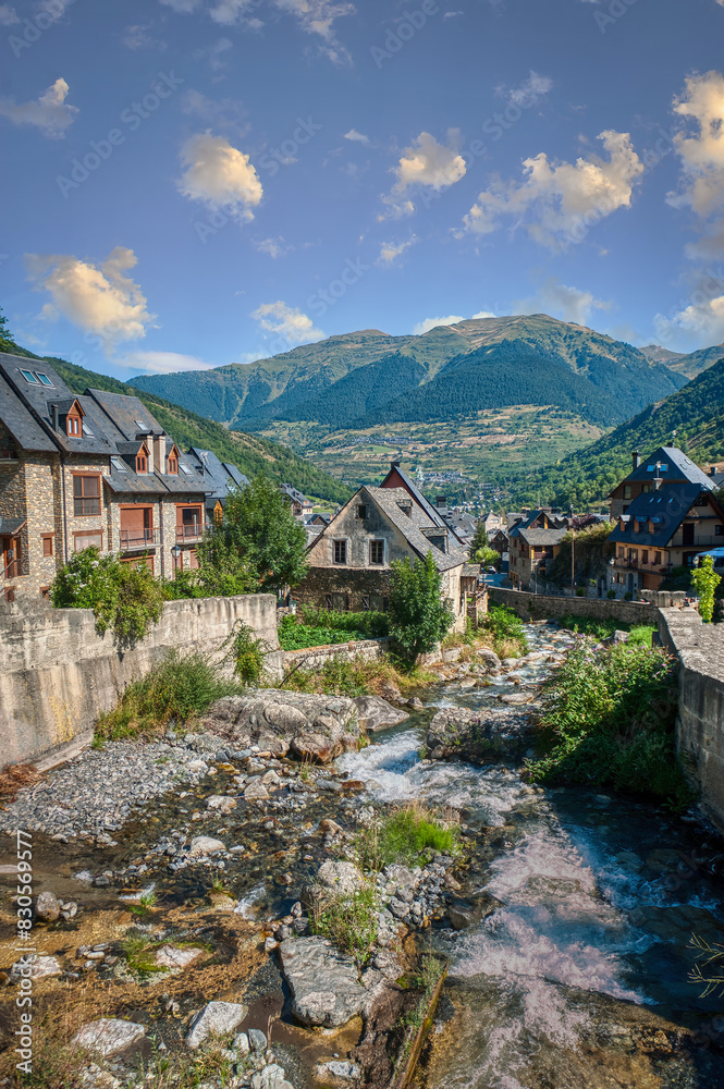 Vielha is the capital of the Aran Valley, municipality of Vielha and Medio Aran, Lerida, Spain Vielha is the capital of the Aran Valley, municipality of Vielha and Medio Aran, Lerida, Spain