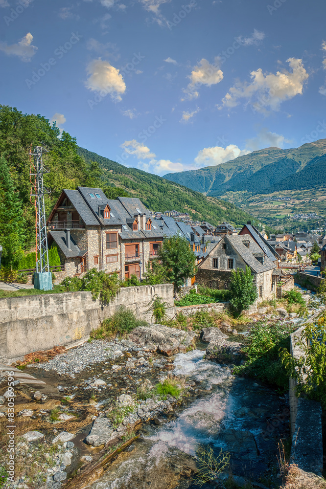 Vielha is the capital of the Aran Valley, municipality of Vielha and Medio Aran, Lerida, Spain Vielha is the capital of the Aran Valley, municipality of Vielha and Medio Aran, Lerida, Spain