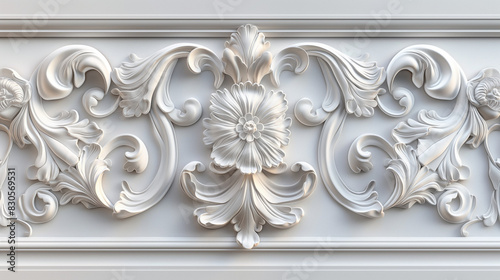 Luxury design bas-relief with stucco mouldings rococo element