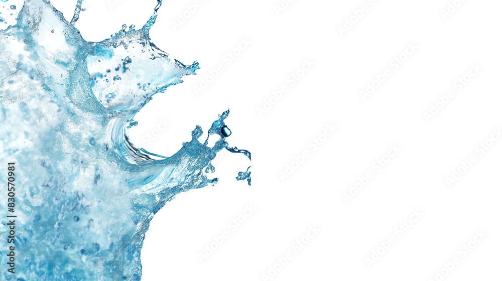 water splash, water splash on middle with transparent background