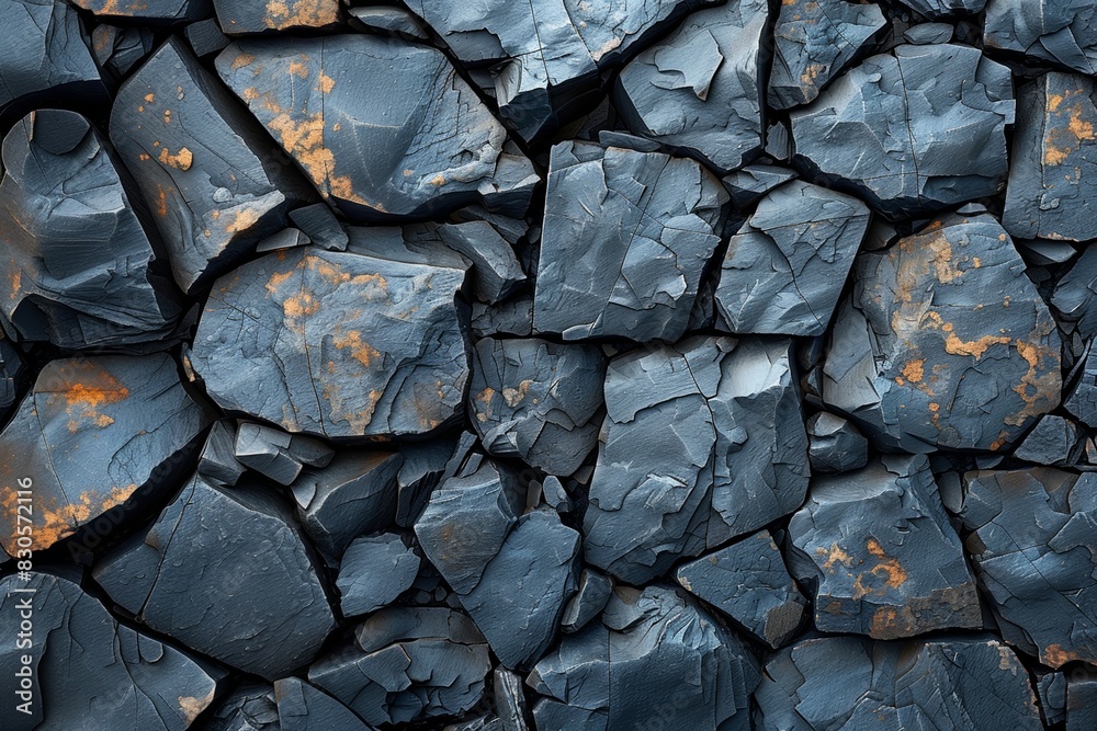 Dark Black Rock Texture with Light Reflections background Dark Black Rock Texture with Light Reflections background