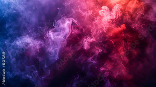 Dense multicolored smoke of pink  red and purple colors dense multicolored smoke of red purple and pink colors  Generative AI