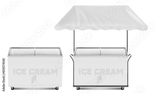 Ice cream freezer. ice cream freezer vector for web design isolated on white background