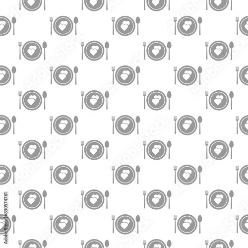 Charity food icon seamless pattern isolated on white