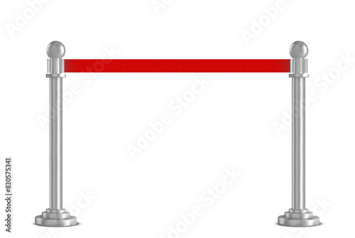 Realistic vector rope barriers. VIP event, luxury celebration.