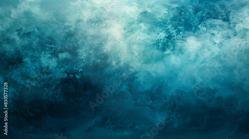 dreamy and romantic aqua shades of blue and green traditional  Abstract watercolor blue turquoise background, Generative AI photo