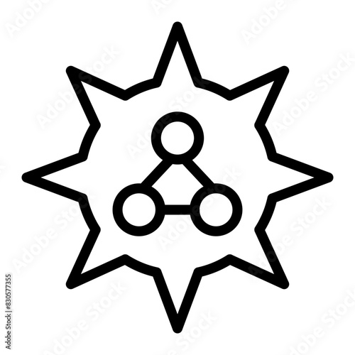 Nanotoxicology Vector Line Icon Design