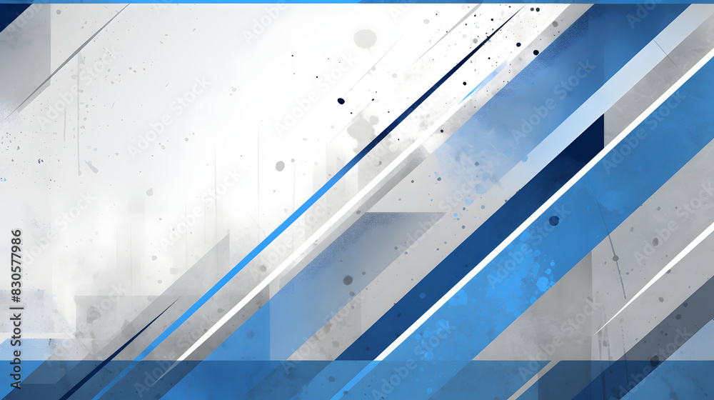 Obraz premium Digital technology blue and white stripes business wallpaper abstract poster background