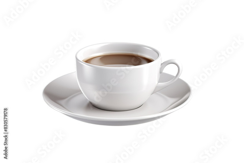 Wallpaper Mural Serene Morning Ritual: The Dance of Coffee and Saucer on White or PNG Transparent Background. Torontodigital.ca