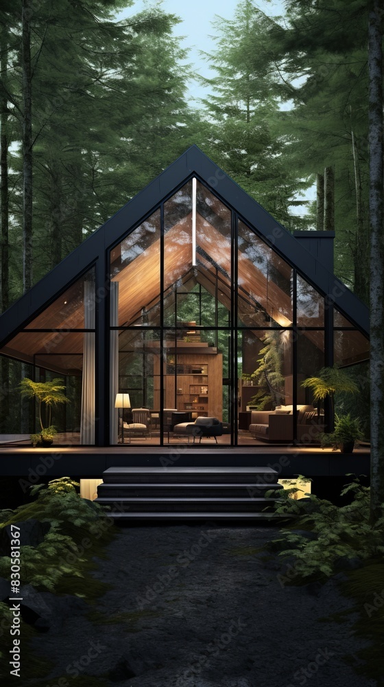 Serene Modern Glass House Nestled in Forest Bliss Serene Modern Glass House Nestled in Forest Bliss