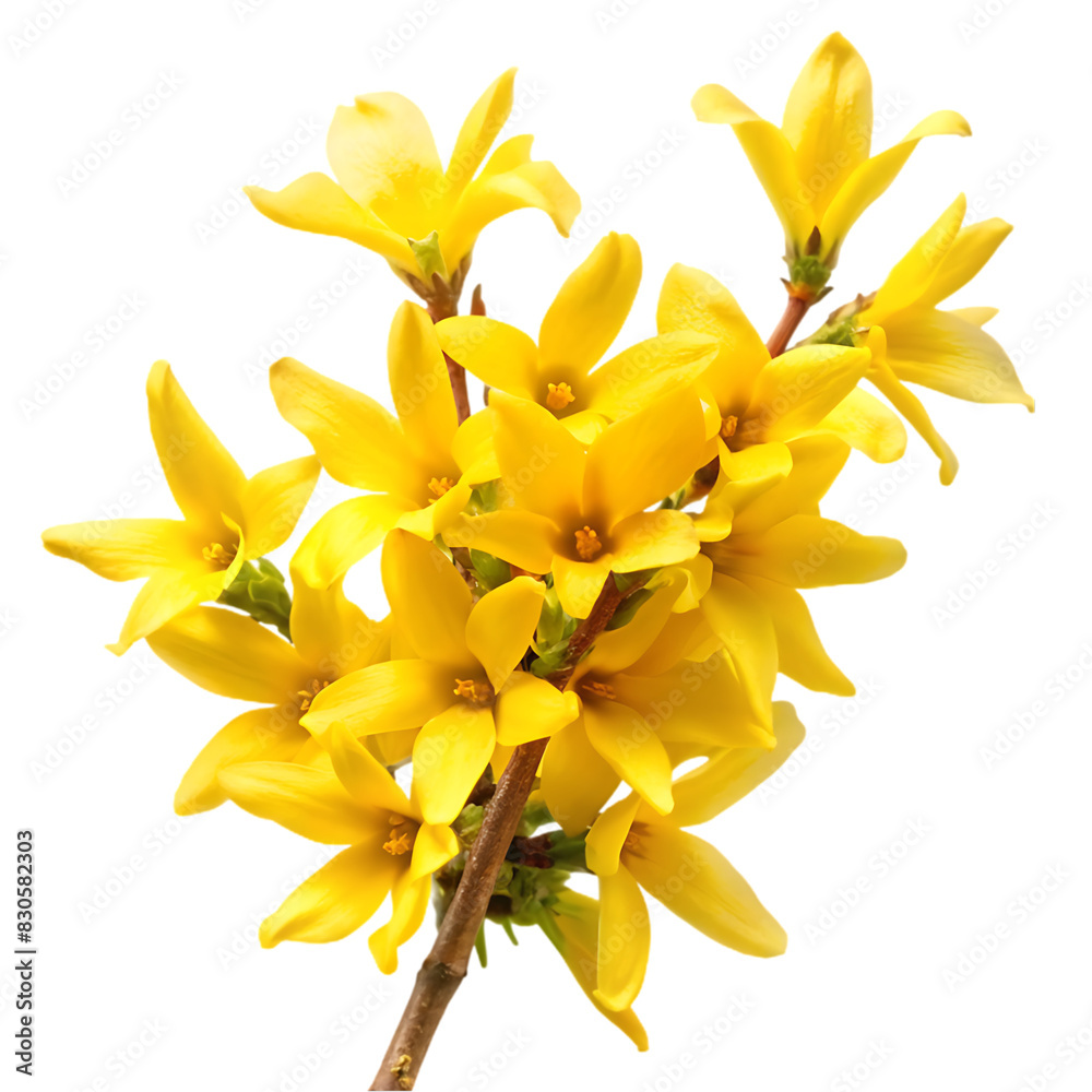 Obraz premium Goldenrod flower isolated on transparent background