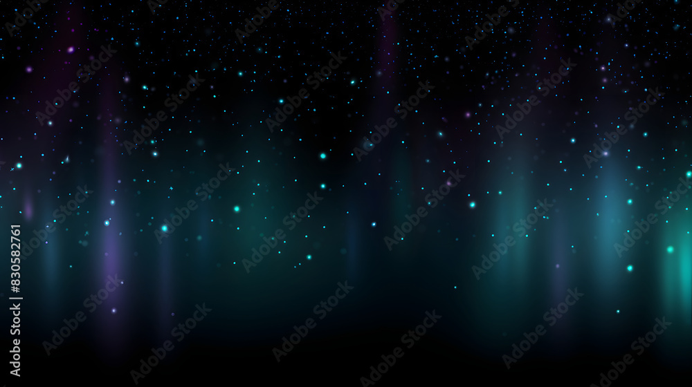 Obraz premium Digital dark green glitter starry sky abstract graphic poster background