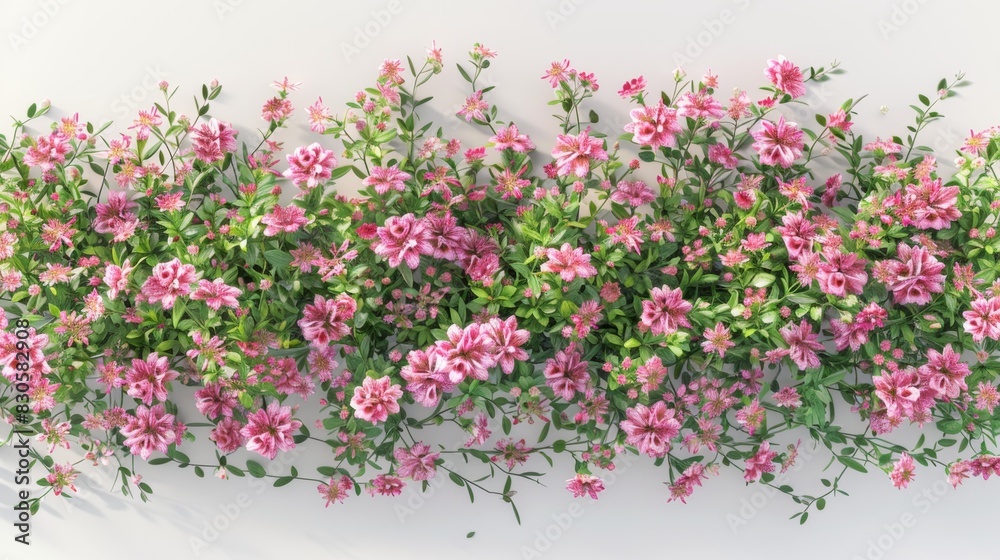 Beautiful Pink Flowers in Bloom, Generative AI