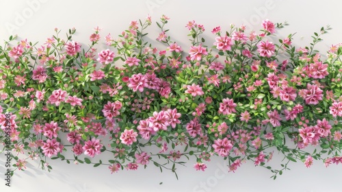 Beautiful Pink Flowers in Bloom, Generative AI
